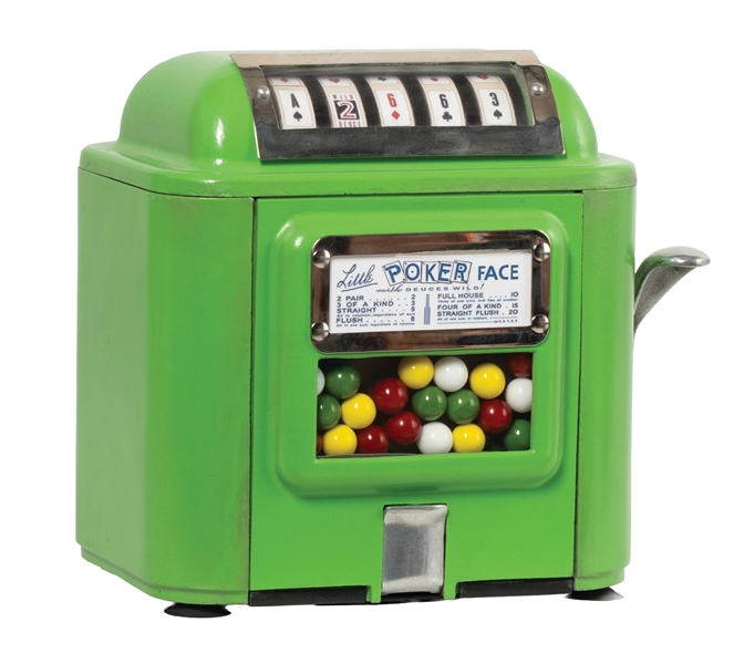 LITTLE "POKER FACE" TRADE STIMULATOR & GUMBALL VENDOR
