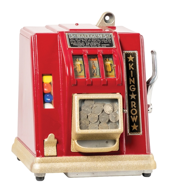 5¢ "KINGS ROW" BAR-THEMED TRADE STIMULATOR