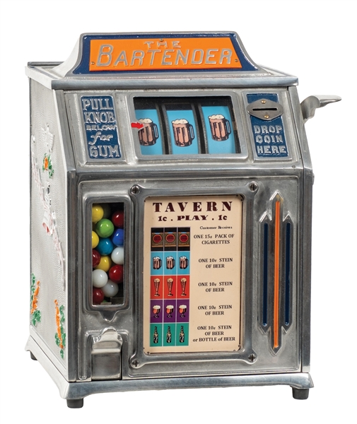 1¢ "THE BARTENDER" ALUMINUM TRADE STIMULATOR