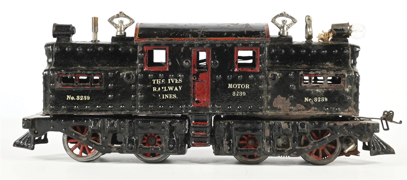 IVES PREWAR GAUGE 1 NO. 3239 CAST IRON ELECTRIC LOCOMOTIVE