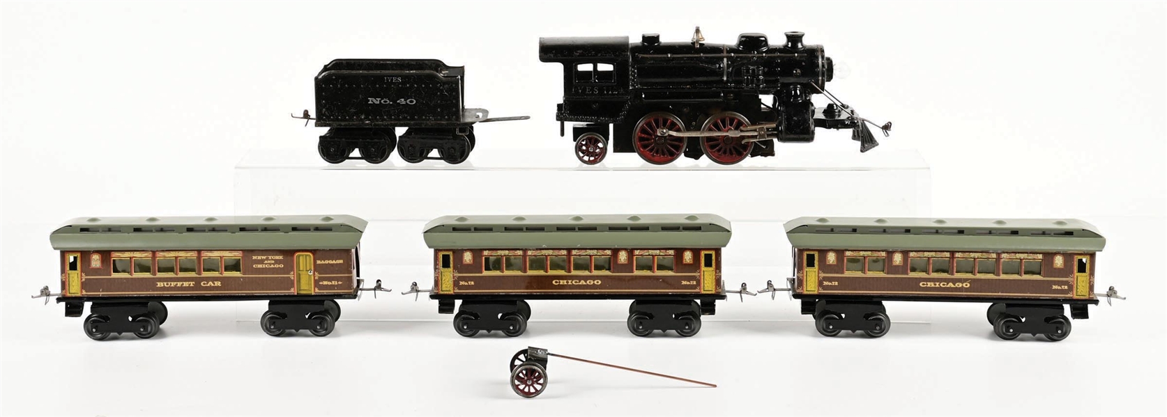 LOT OF 5: IVES #1129 GAUGE 1 STEAM LOCOMOTIVE PASSENGER SET
