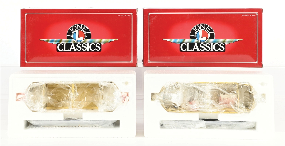 LIONEL CLASSICS STD. GAUGE NO. 200 TROLLEY AND NO. 201 TROLLEY TRAILER IN ORIGINAL BOXES