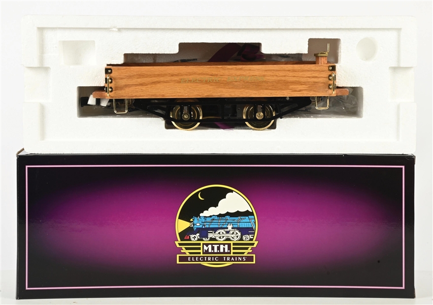 MTH STD. GAUGE LIONEL REPRODUCTION 2 - 7/8" SCALE MOTORIZED WOODEN GONDOLA IN ORIGINAL BOX