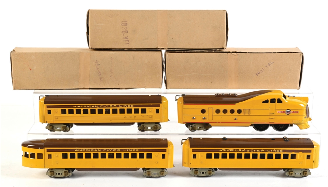 AMERICAN FLYER UNION PACIFIC CITY OF DENVER STREAMLINE PASSENGER SET W/ BOXES