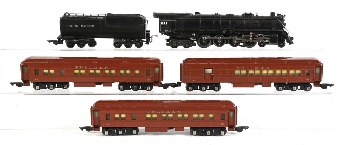 PRE-WAR AMERICAN FLYER O-GA. NO. 806 STEAM PASSENGER SET