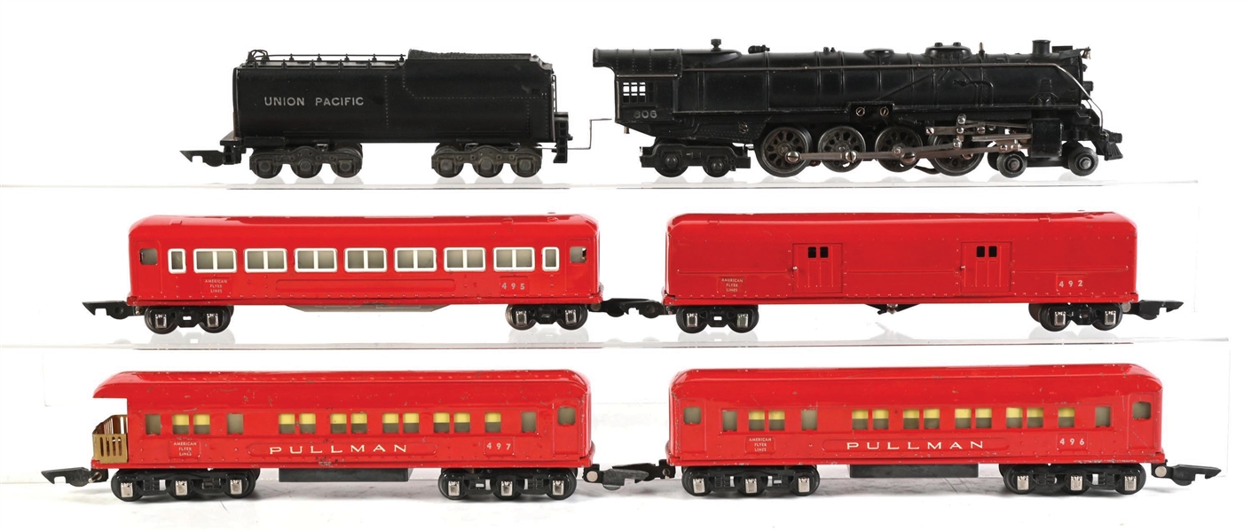 PRE-WAR AMERICAN FLYER O-GA. NO. 806 STEAM PASSENGER SET