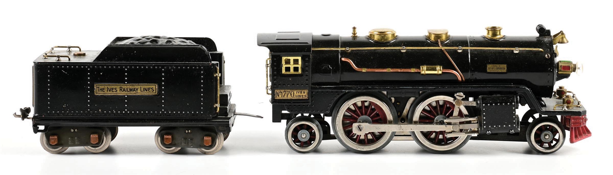 PRE-WAR IVES STANDARD GA. TRANSITION NO. 1770 STEAM LOCOMOTIVE & NO. 1760T TENDER