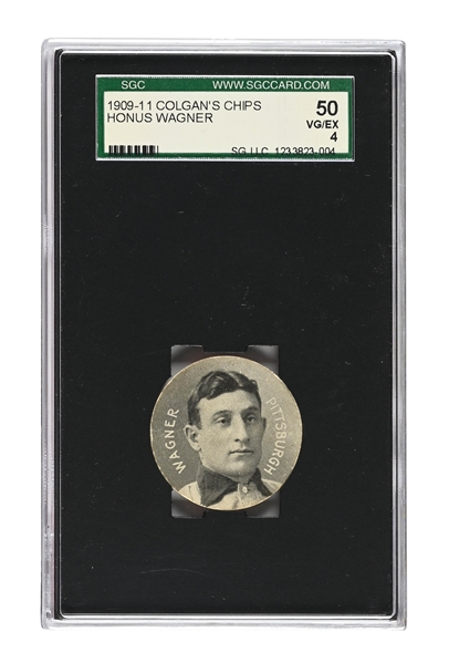 1909-11 COLGANS CHIPS HONUS WAGNER SGC 50 VG-EX 4