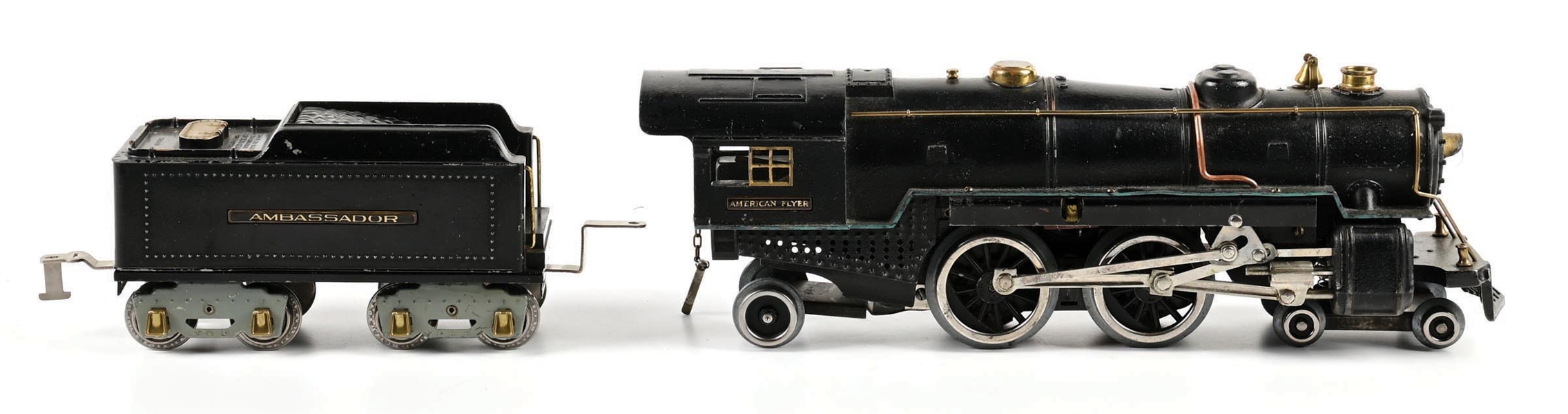 PRE-WAR AMERICAN FLYER STANDARD GA. AMBASSADOR STEAM LOCOMOTIVE & NO. 4671 TENDER
