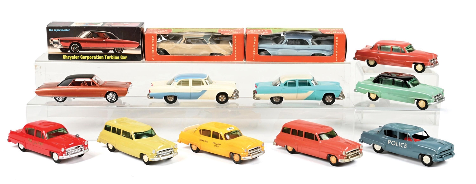 LOT OF 12: 1950S-1960S ERA CHRYSLER AND PLYMOUTH ASSORTED PROMOTIONAL MODELS