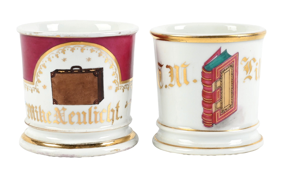 LOT OF 2: SHAVING MUGS