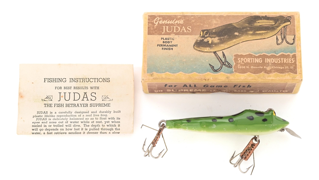 SPORTING INDUSTRIES JUDAS FROG IN BOX WITH PAPER