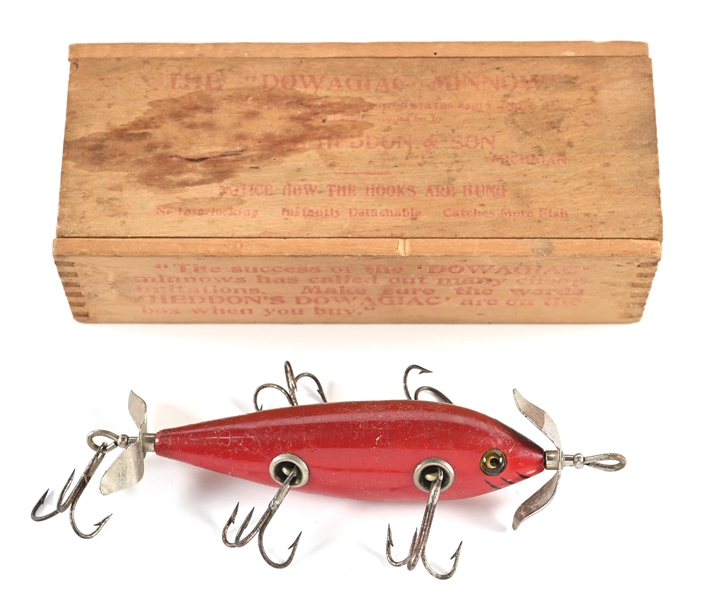HEDDON 154 MINNOW IN CORRECT WOOD BOX