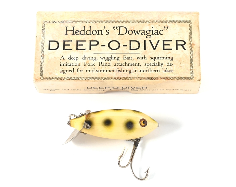 HEDDON SPOTTED DEEP-O-DIVER IN INTRO BOX