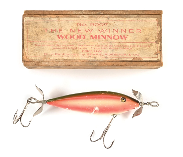 SEARS & ROEBUCK NEW WINNER WOOD MINNOW