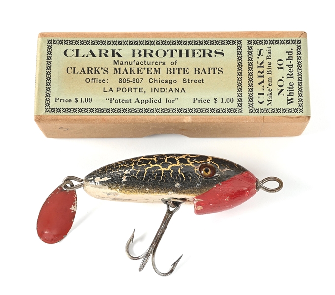 CLARK BROTHERS MAKE EM BITE IN GREEN CRACKLEBACK