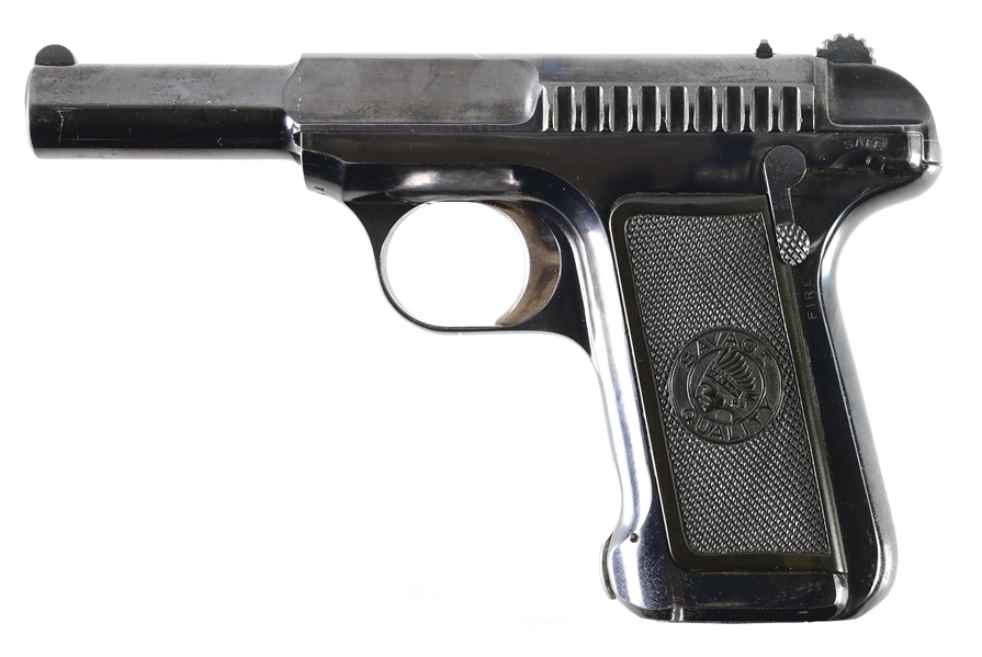 (C) HIGH CONDITION BRIGHT BLUE SAVAGE MODEL 1907-10 .32 SEMI-AUTOMATIC PISTOL.