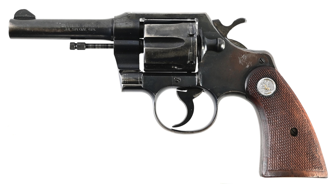 (C) COLT OFFICIAL POLICE DOUBLE ACTION REVOLVER.