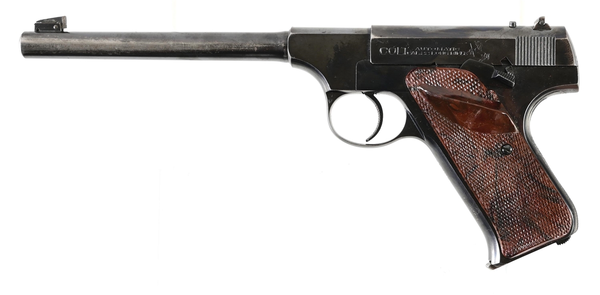 (C) COLT PRE-WOODSMAN SEMI-AUTOMATIC TARGET PISTOL. 