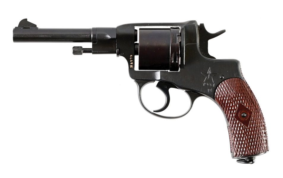 (C) FINE RUSSIAN NAGANT DOUBLE ACTION REVOLVER.
