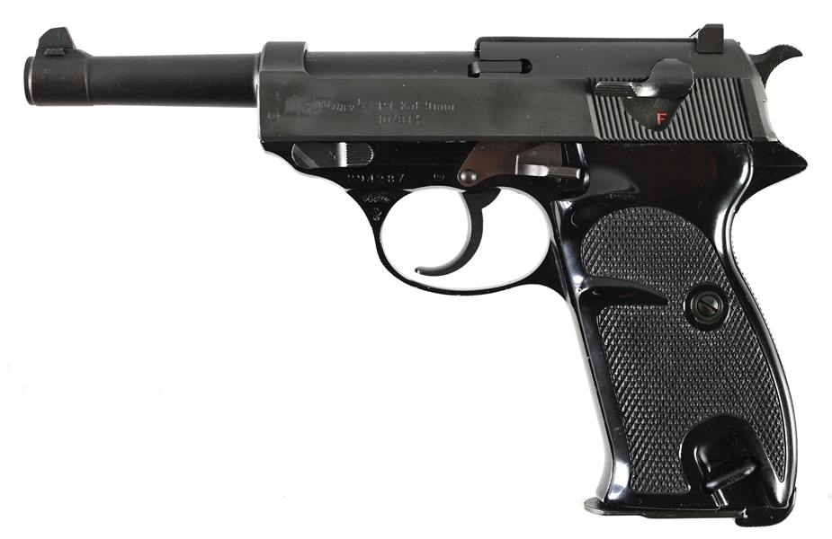(C) WALTHER P-1 SEMI-AUTOMATIC PISTOL.