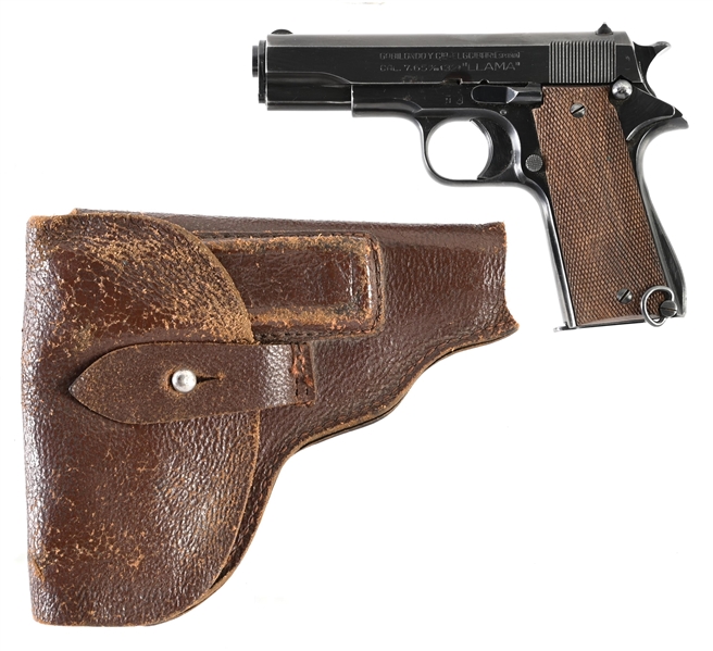 (M) LLAMA MODEL III-A SPANISH MILITARY POLICE .380  SEMI-AUTOMATIC PISTOL.