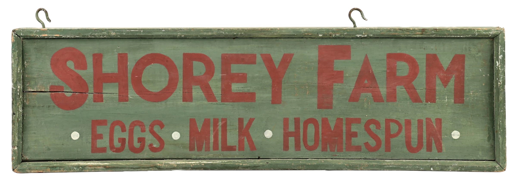 HOME BEAUTY SHOP MARY M. WARDWELL & SHOREY FARM PAINTED WOOD SIGN WITH FRAME