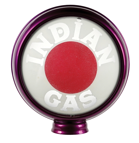 INDIAN GAS SINGLE 15" GLOBE LENS ON METAL HIGH PROFILE BODY