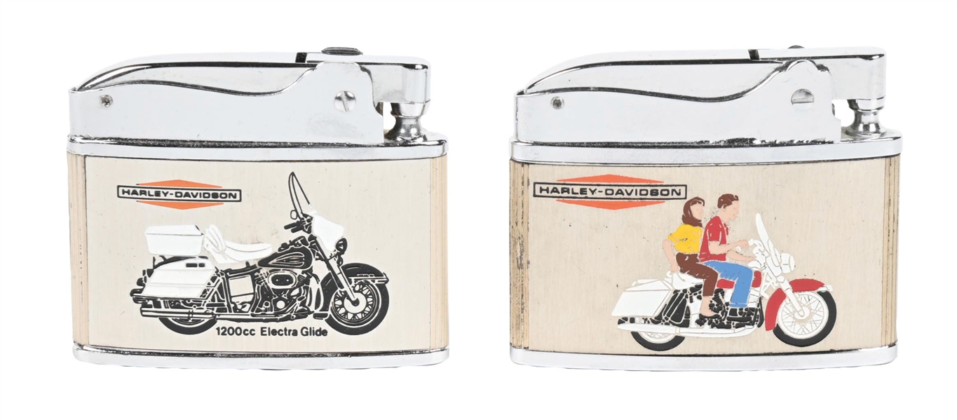 COLLECTION OF 2: HARLEY-DAVIDSON MOTORCYCLE DEALERSHIP LIGHTERS