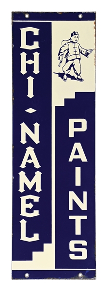 RARE CHI-NAMEL PAINTS PORCELAIN ADVERTISEMENT