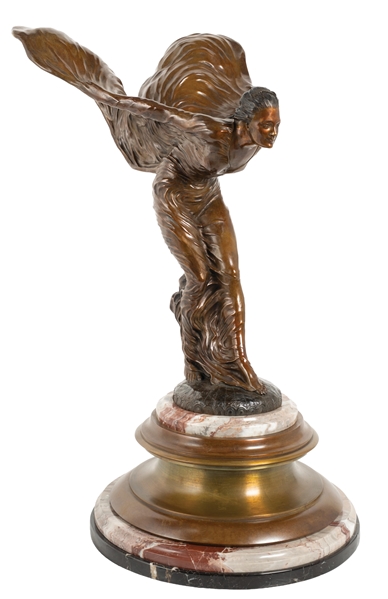 CHARLES SYKES "SPIRIT OF ECSTASY" BRONZE STATUE