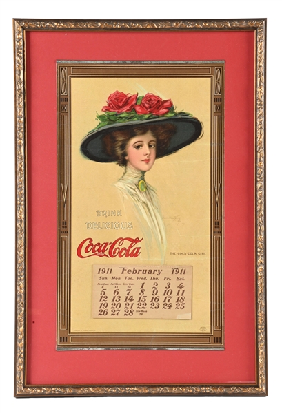 1911 COCA-COLA CALENDAR W/ HAMILTON KING GIRL GRAPHIC