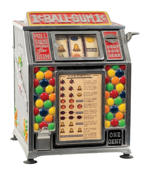 1¢ DANDY VENDOR ALUMINUM TRADE STIMULATOR W/ GUMBALL MECHANISM