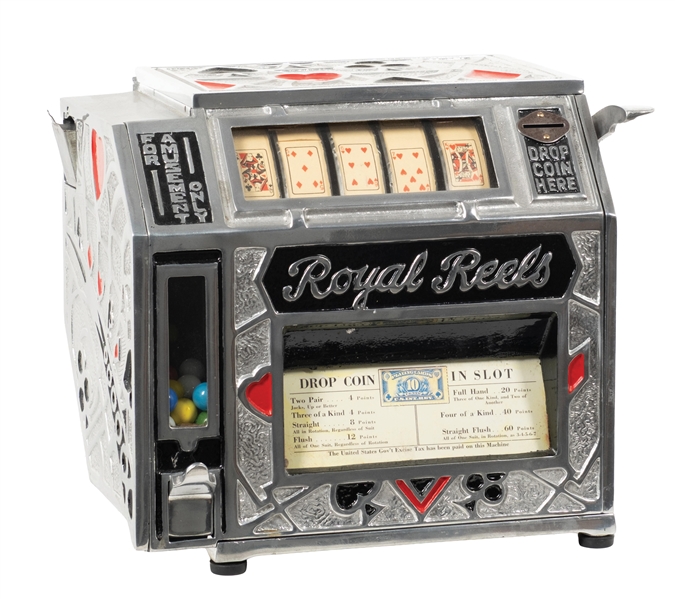 5¢ "ROYAL REELS" ALUMINUM TRADE STIMULATOR