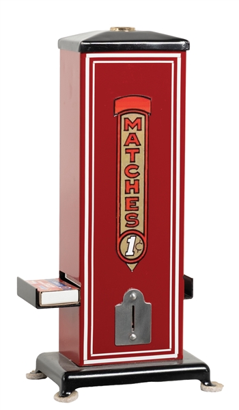 1¢ NORTHWESTERN BOXED MATCH VENDING MACHINE