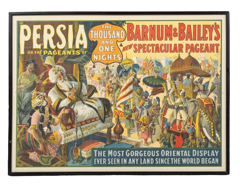 FRAMED BARNUM & BAILEYS CIRCUS POSTER