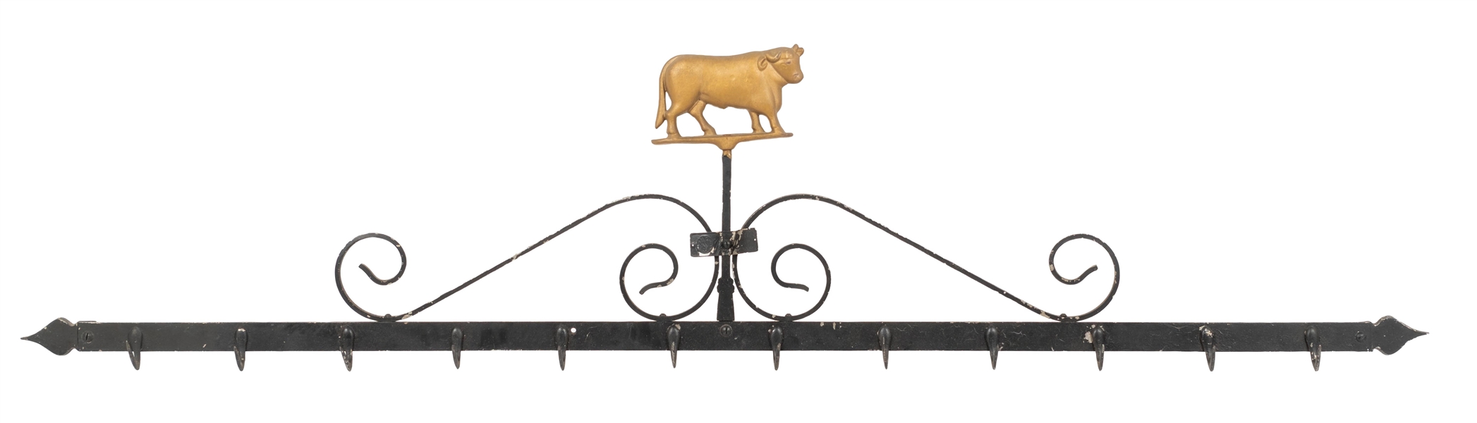 AN ORIGINAL CAST IRON POTS & PANS OR MEAT RACK FROM A RESTAURANT