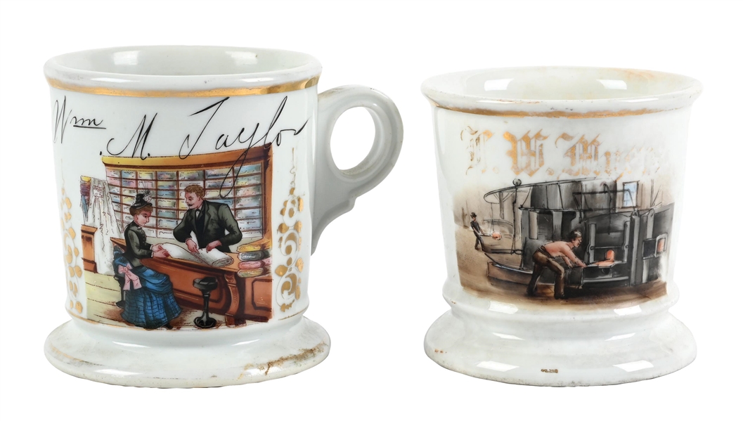 LOT OF 2: SHAVING MUGS