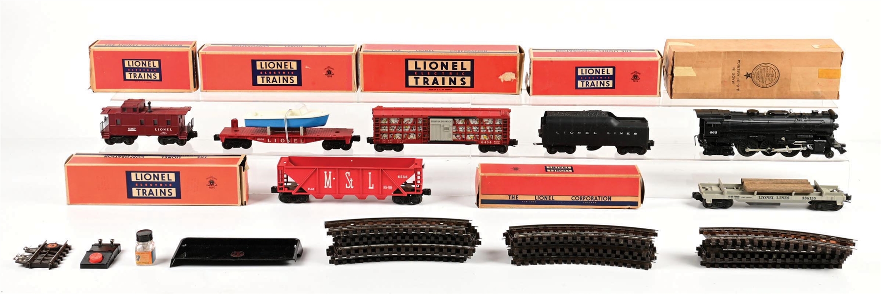 LIONEL #2503WS SUPER "O" STEAM FREIGHT SET W/BOXES