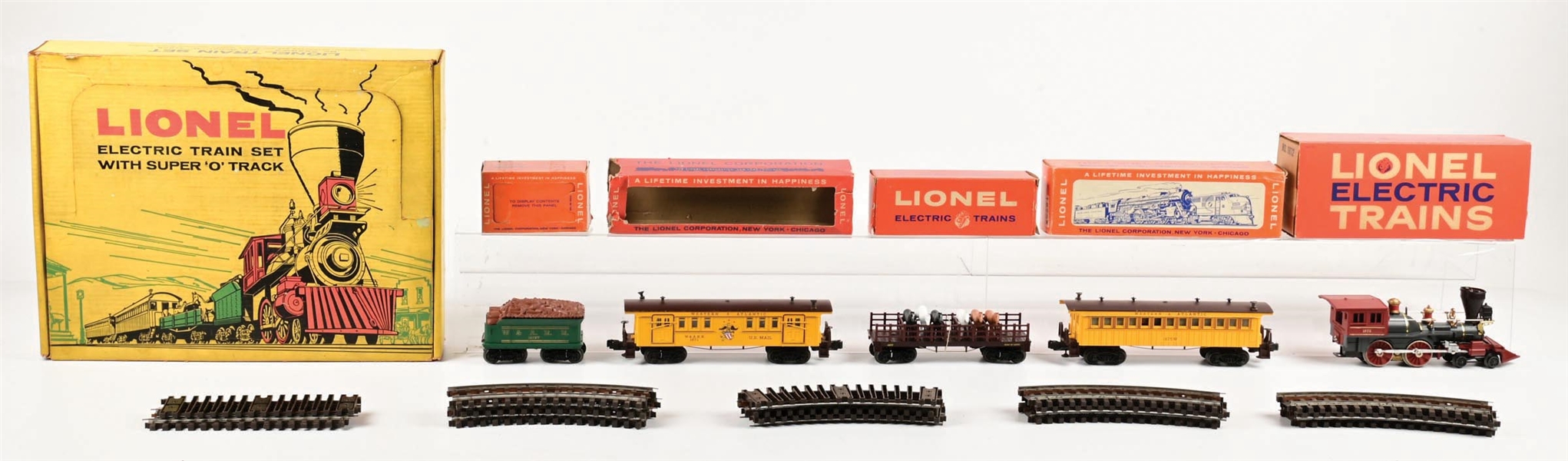 POST-WAR LIONEL O-GA. NO. 2528WS GENERAL SUPER O PASSENGER SET IN THE ORIGINAL BOX