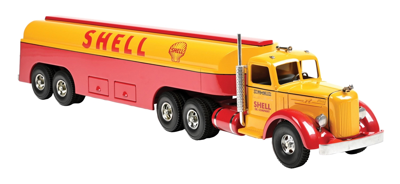 SMITH-MILLER SHELL OIL COMPANY PRESSED STEEL TANKER TRUCK