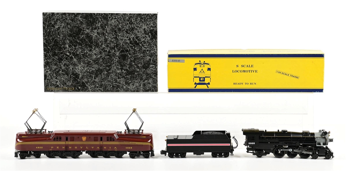 LOT OF 2: AMERICAN MODELS S-GA. LOCOMOTIVES