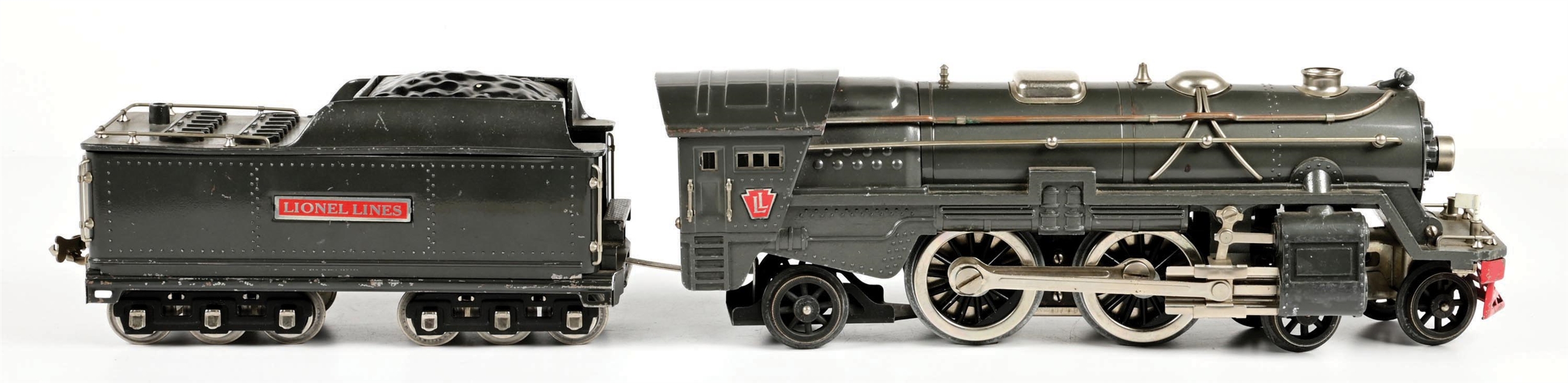 LOT OF 2: LIONEL STD-GA. 392E STEAM LOCOMOTIVE & TENDER