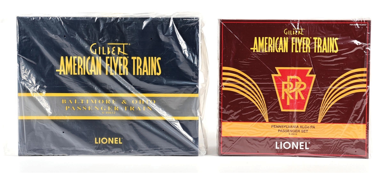 LOT OF 2: MODERN ERA AMERICAN FLYER S-GA. TRAIN SETS IN THE ORIGINAL BOXES