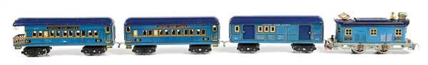 PRE-WAR AMERICAN FLYER O-GA NO. 3105 ELECTRIC LOCOMOTIVE NATIONWIDE PASSENGER SET
