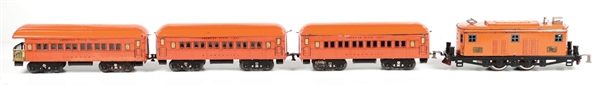 PRE-WAR AMERICAN FLYER STANDARD GA. NO. 4000 ELECTRIC LOCOMOTIVE 3-CAR PASSENGER SET