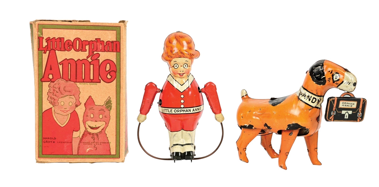 MARX TIN LITHO WIND-UP LITTLE ORPHAN ANNIE IN ORIGINAL BOX