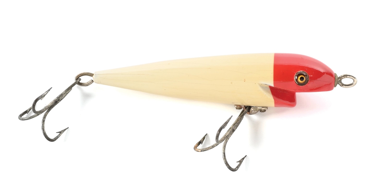 PFLUEGER SURPRISE MINNOW IN WHITE, RED HEAD
