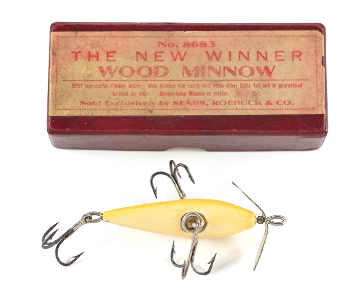 SEARS & ROEBUCK NEW WINNER WOOD MINNOW