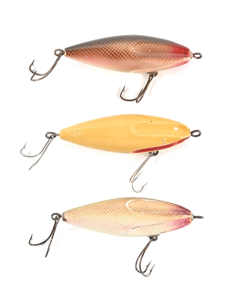 3 WILSONS SUPER WOBBLER FISHING LURES 